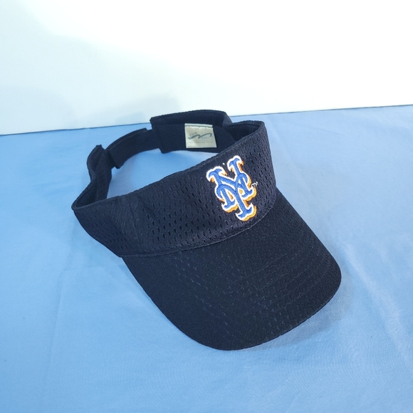 3/$25 New York Mets Black Promo Visor with Embroidered Logo - Picture 3 of 7